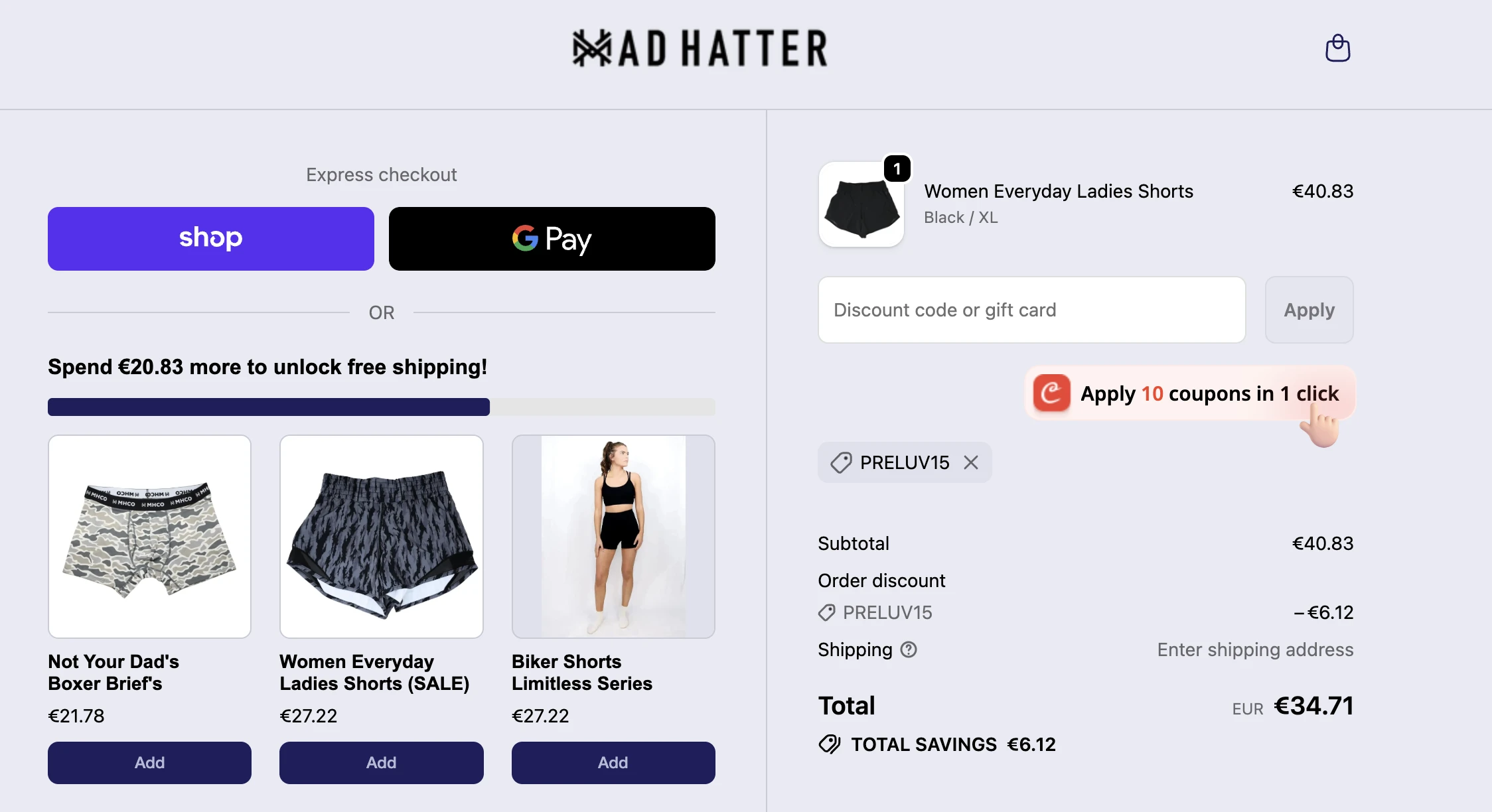 Use Discount Code PRELUV15 for 15% OFF Sitewide at themadhatterco.net
